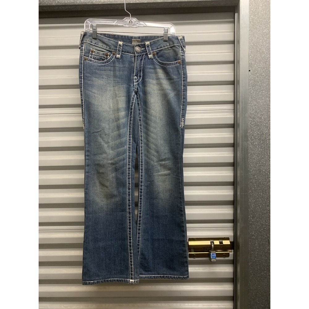 True Religion Bobby Super T Jeans - 26 x 30 Blue Faded